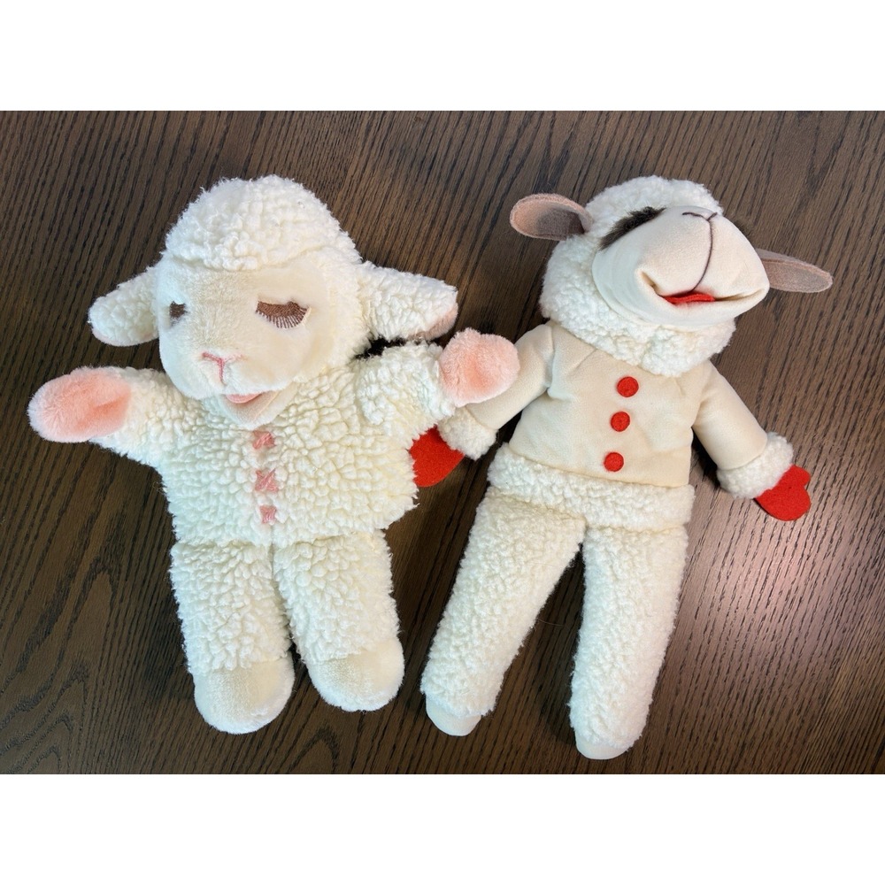 Lambchop & Baby Plush Hand Puppets Sheri Lewis Enterprises Amerawell Lot of 2